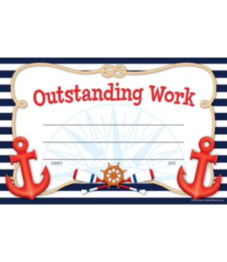 Teacher Created Resources Nautical Outstanding Work Awards