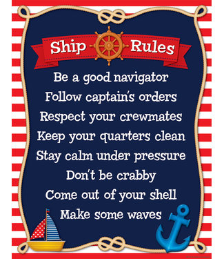 Teacher Created Resources Nautical Ship Rules Chart