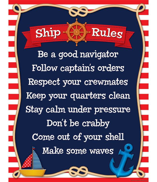 Nautical Ship Rules Chart