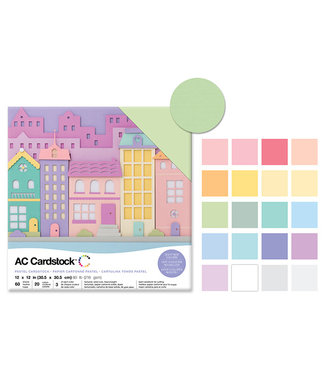 AC Cardstock Scrapbook Cardstock: 12"x12 Textured-Pastel