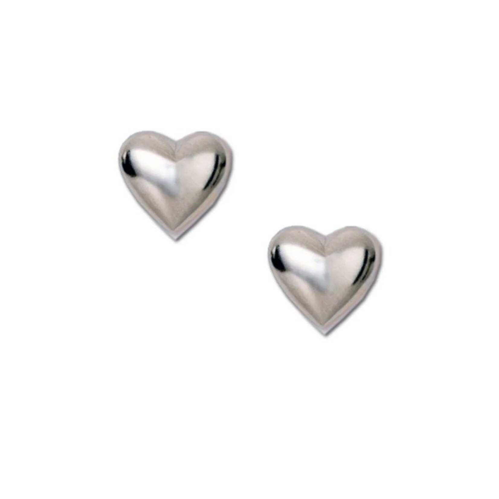 Cherished Moments Sterling Silver Puff Heart Earrings