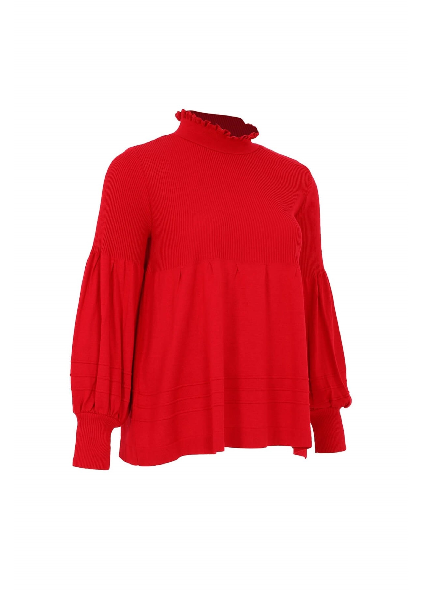 b13958 rib sweater red