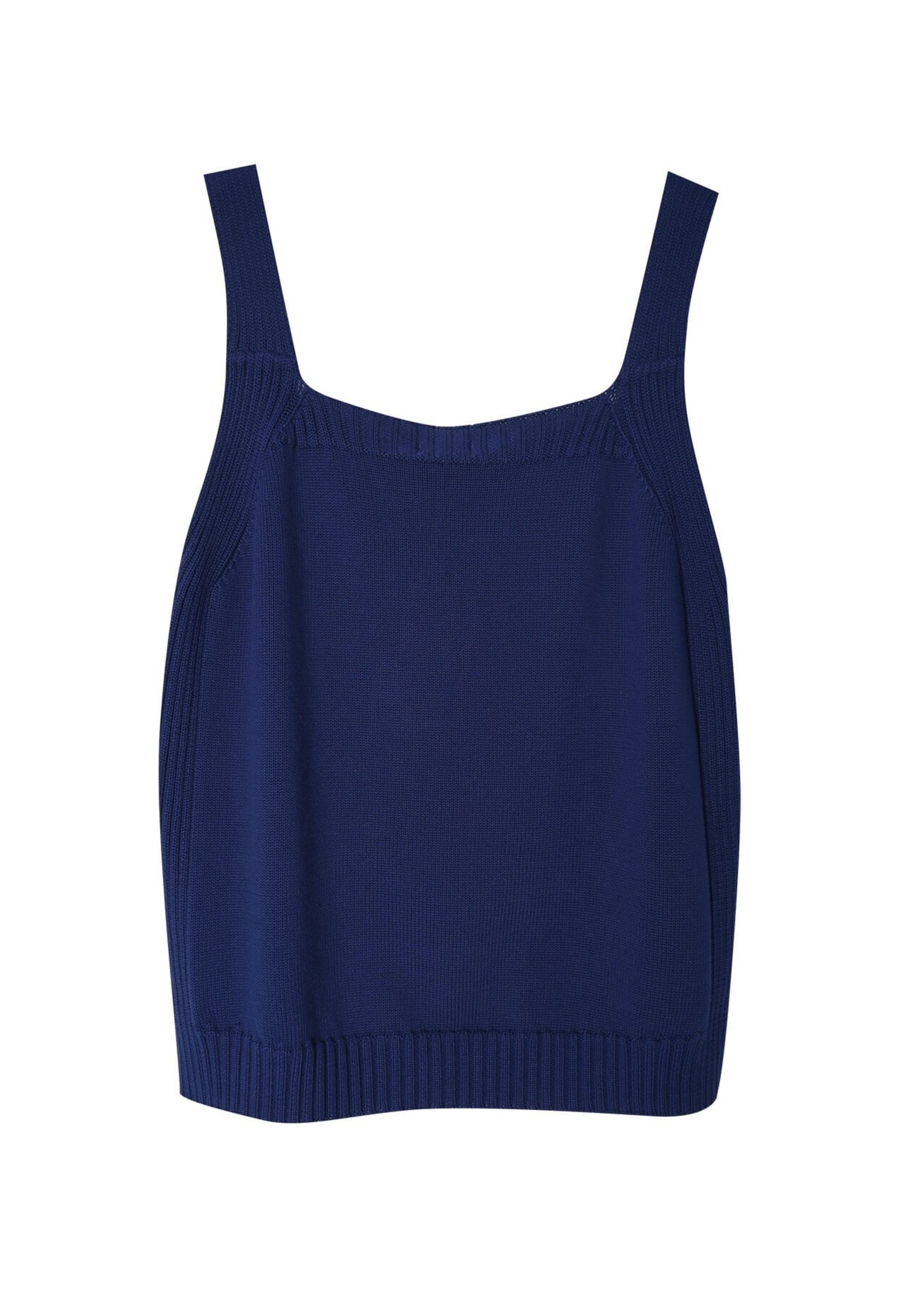b5625 blue cotton knit top