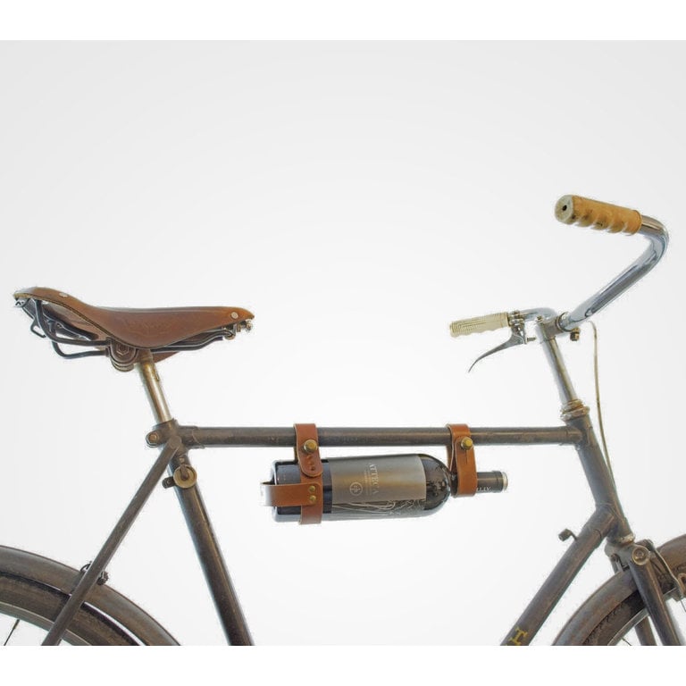 leather wine bottle holder bike