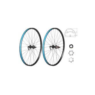 49N Roue 27.5"/650B pour Frein à Disque Noir (QR)