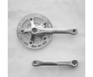 レアSILVER クランク 34/24 110/74 BCD RIVENDELL Crank - Silver1 - low/low double steel 34x24 (with guard