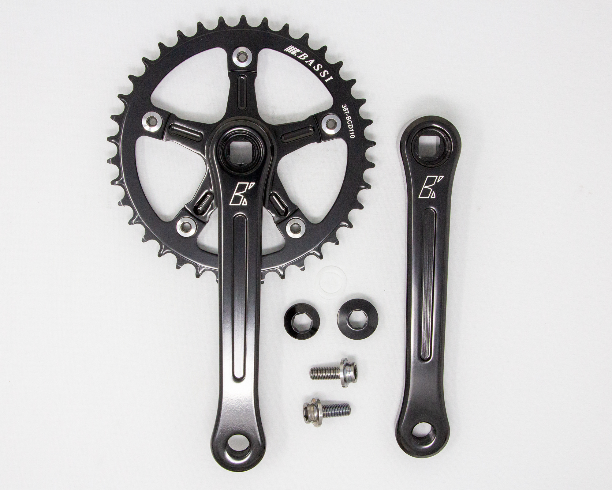 Pédalier Bassi Low Narrow-wide Noir 38t - Les Cycles C&L