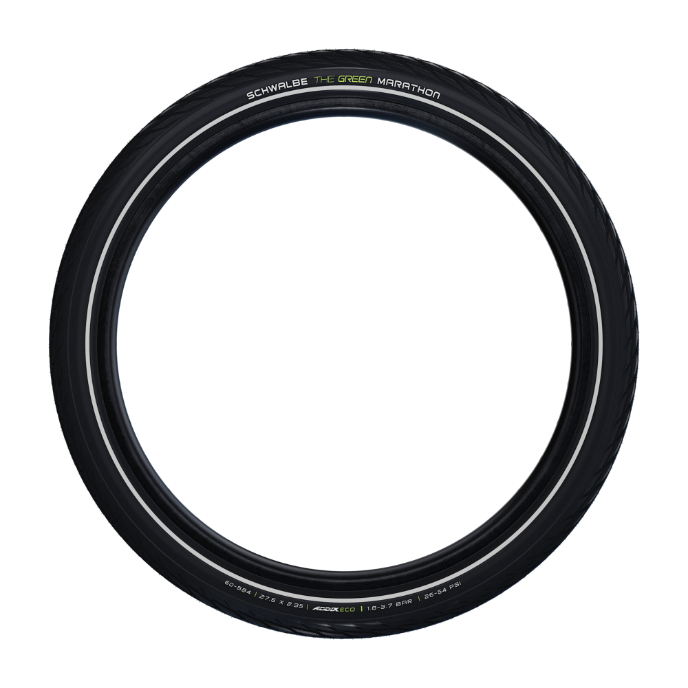 thumbnail image 2 of Schwalbe Marathon 700 X 23c Greenguard Puncture Resistant Road Bike Tyre - Black With Reflex 2 of 4