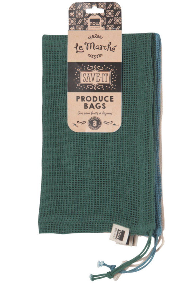 Pine Produce Bags, set of 3