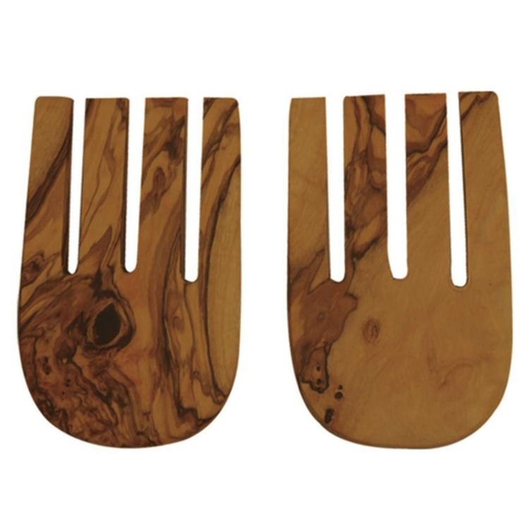 Olive Wood Salad Hands