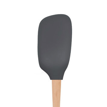 Tovolo Tovolo Charcoal Grey Silicone Spoonula with Wood Handle