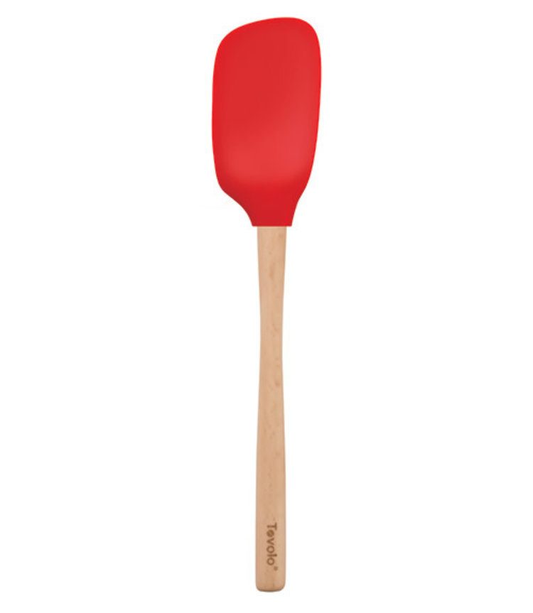 Tovolo Tovolo Charcoal Grey Silicone Spoonula with Wood Handle