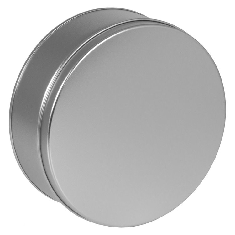 8x3” Silver Cookie Tin, 3lb capacity