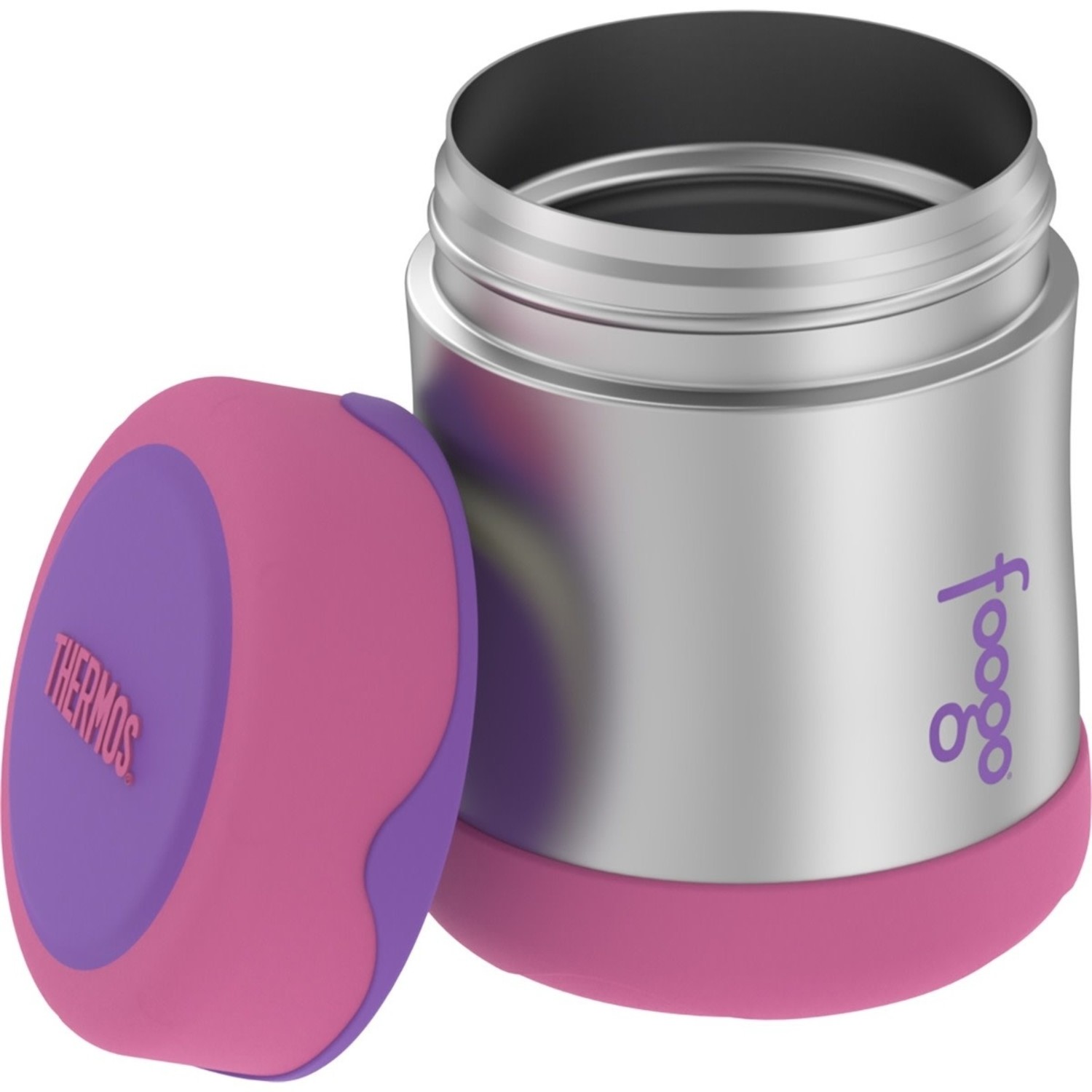 THERMOS Foogo Vacuum Insulated Stainless Steel, Pink/Purple, 10 Oz