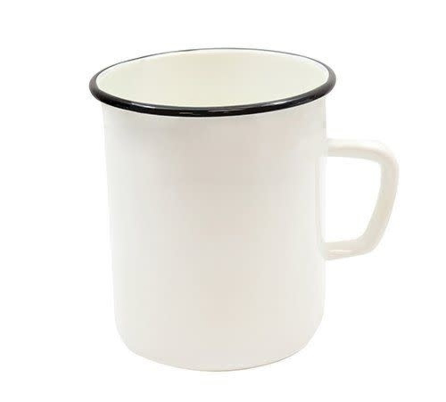 White Enamel Mug Whisk