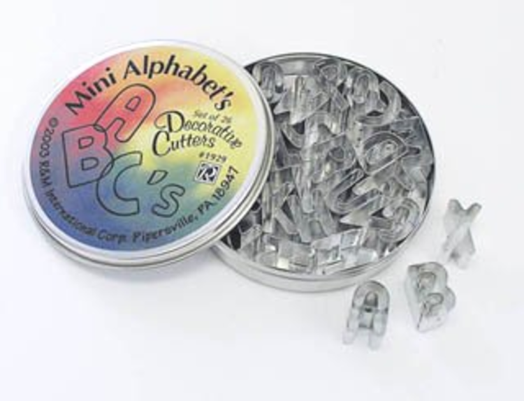 Mini Alphabet Cutters, set of 26