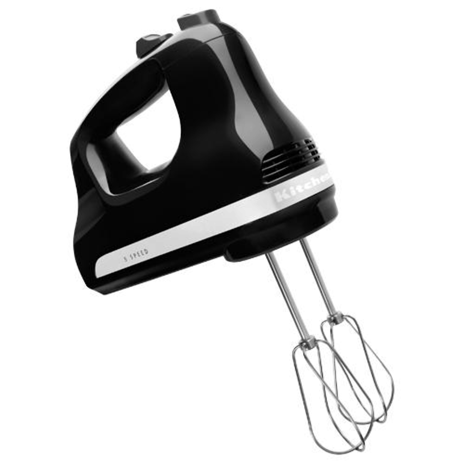 KitchenAid 7-Speed Onyx Black Hand Mixer with Beater and Whisk