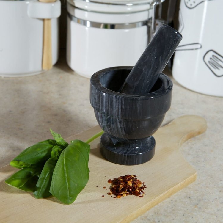Mortar & Pestle, Black Marble