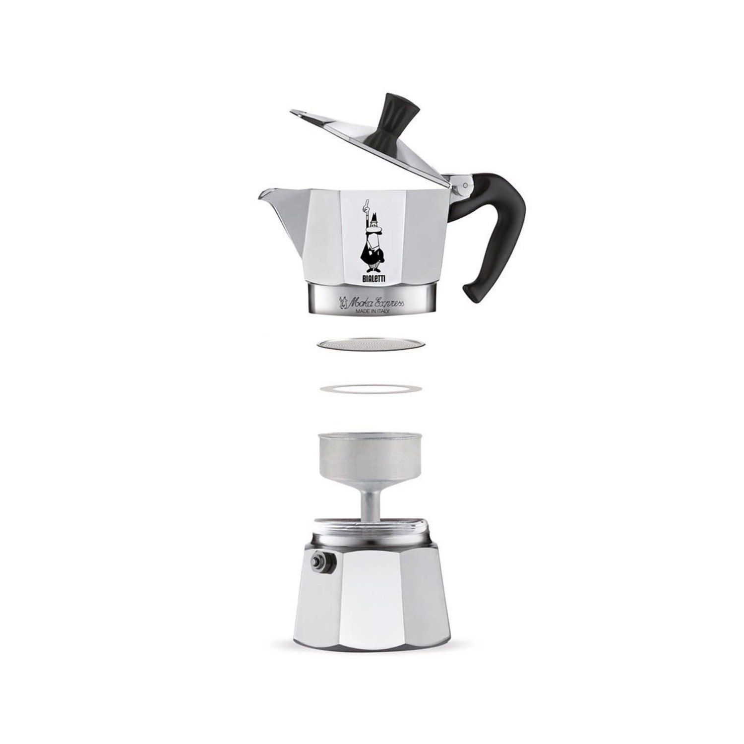 Bialetti Moka Express 3 cup Espresso Maker - Whisk