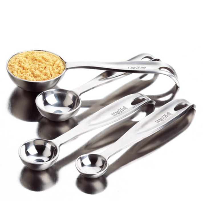 Maison Plus Gold Measuring Cups & Spoons Set, Stainless Steel