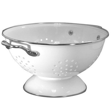 3 quart White Colander