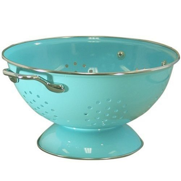 3 quart Turquoise Colander
