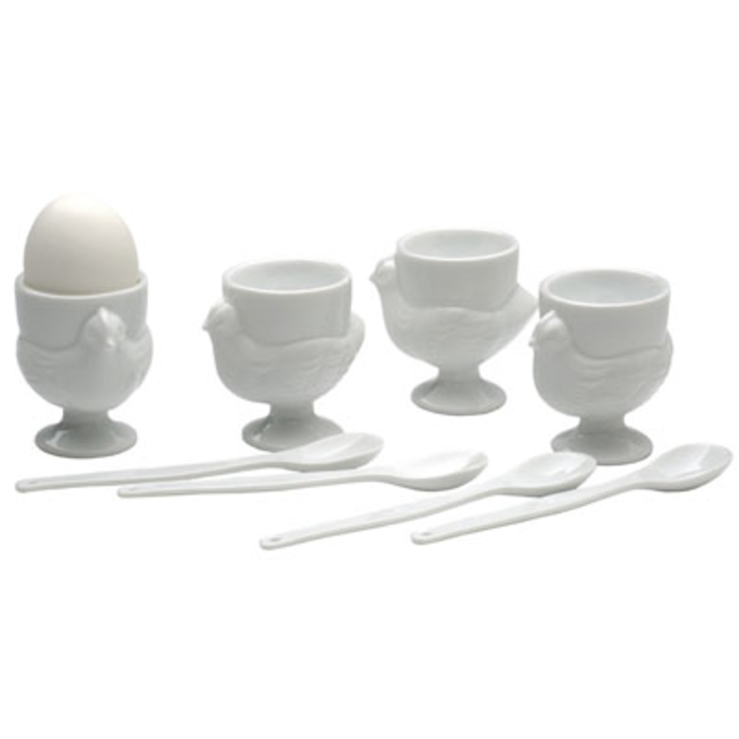 White Egg Cup - Whisk