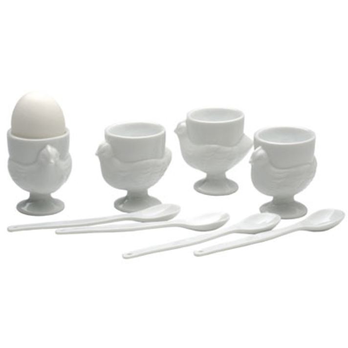 Ceramic Single Egg Cup, Set of 2, Plain White – J PRASAD