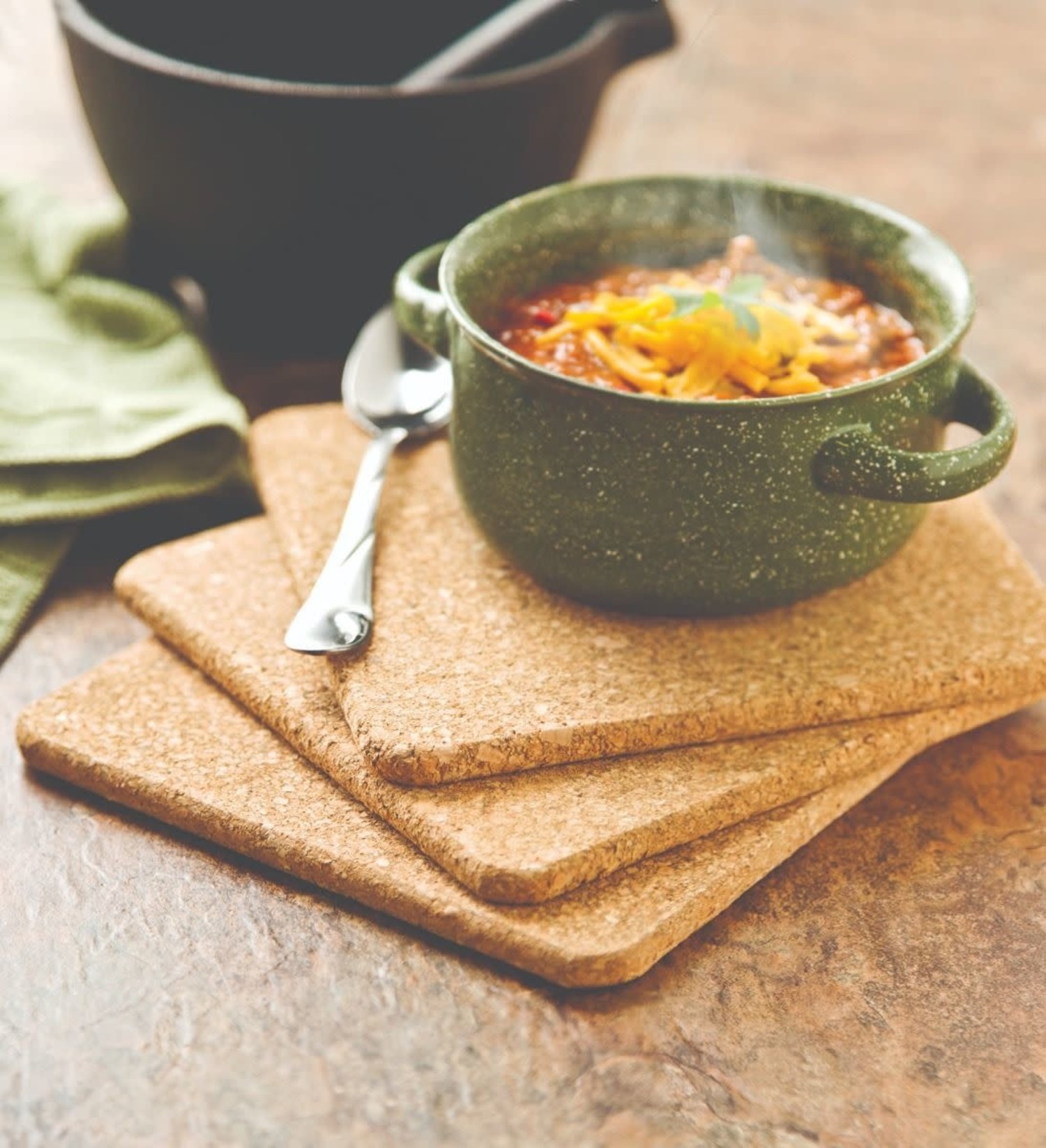 Square Cork Trivets, set of 3 Whisk