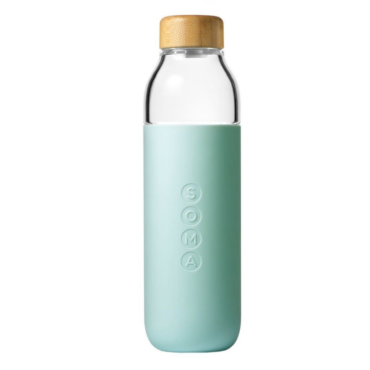 Soma Glass Water Bottle - 17oz (480ml) - Emerald Green