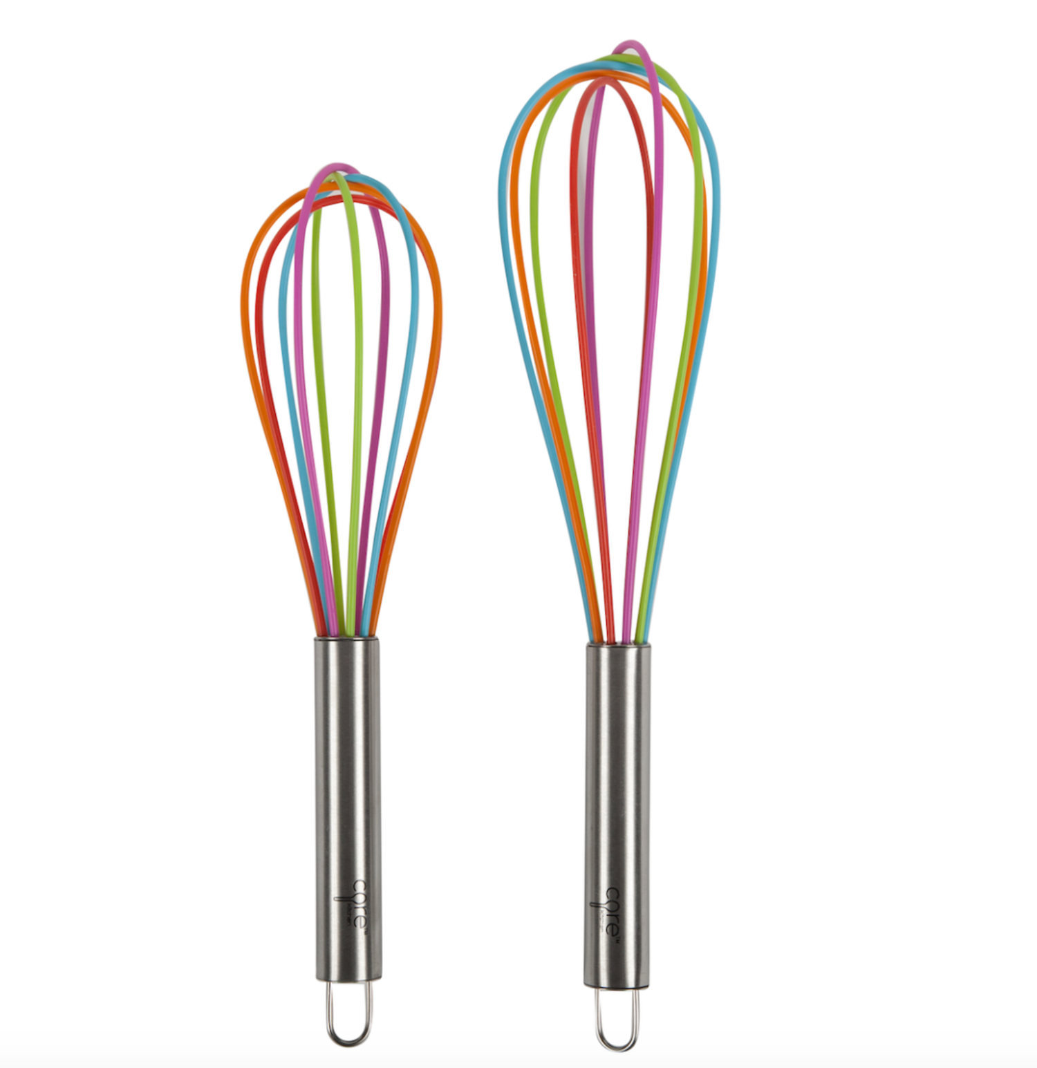 US$ 23.99 - 3 Pack Rainbow Handle Whisks Stainless Steel 8 +10 +12 Inches , Wire  Whisk Set Kitchen whisks(CH) - m.