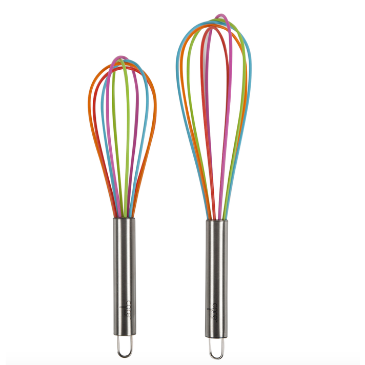 Lillian Vernon Colorful Kitchen Mini Silicone Whisks- 6-1/2 Long, Set of 5 (1 in Each Color)