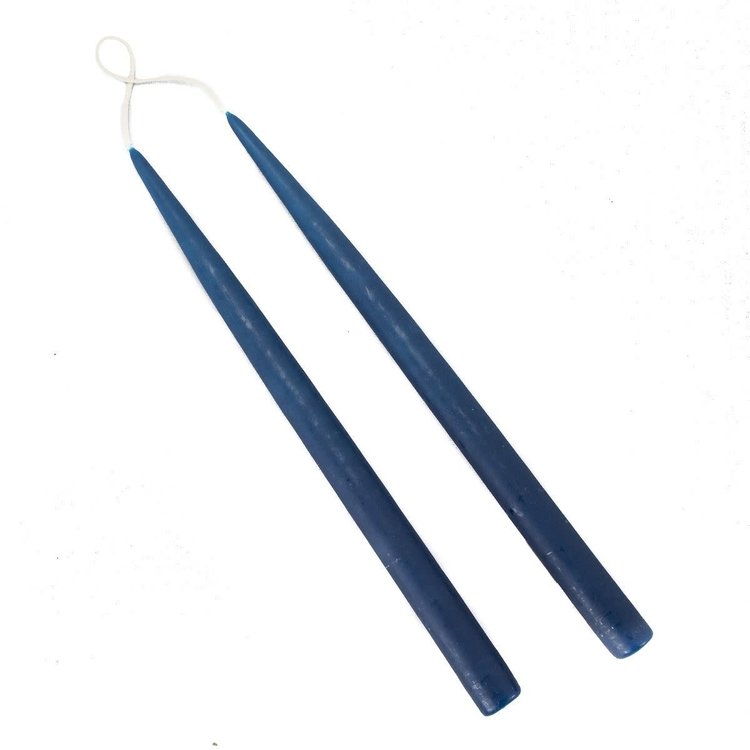 13" Copenhagen Blue Candles, set of 2