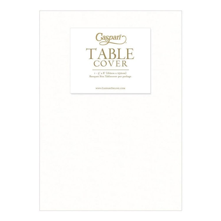 5x8' White Paper Tablecloth