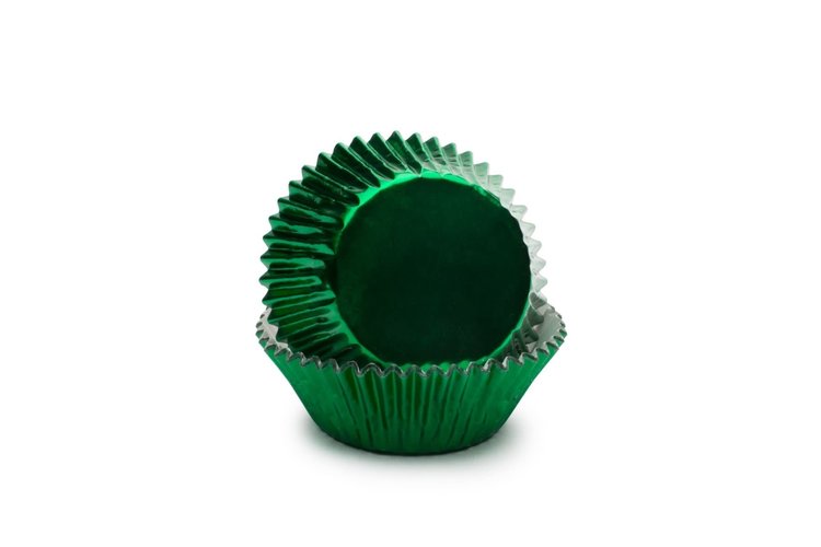 Green Foil Baking Cups
