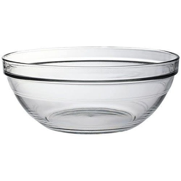 NUTRIUPS Large Glass Mixing Bowl, Large Salad Bowl for Serving (5 QT)