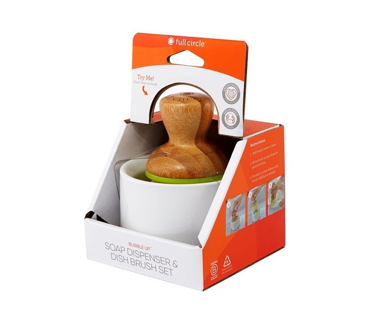 Dish Brush with Foaming Ceramic Soap Dish