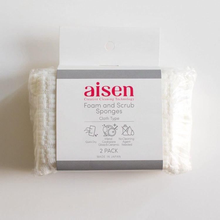 Aisen Cloth Scrub Sponges from Japan, set of 2