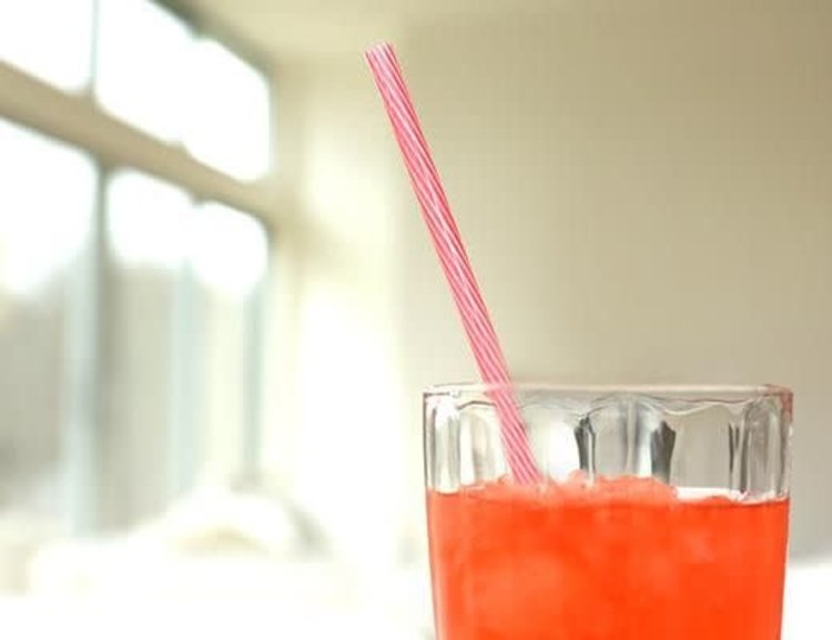 Rainbow Reusable Plastic Straws, set of 24