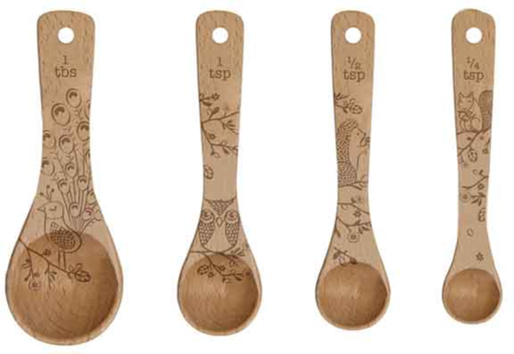 Woodland Measuring Spoons, set of 4