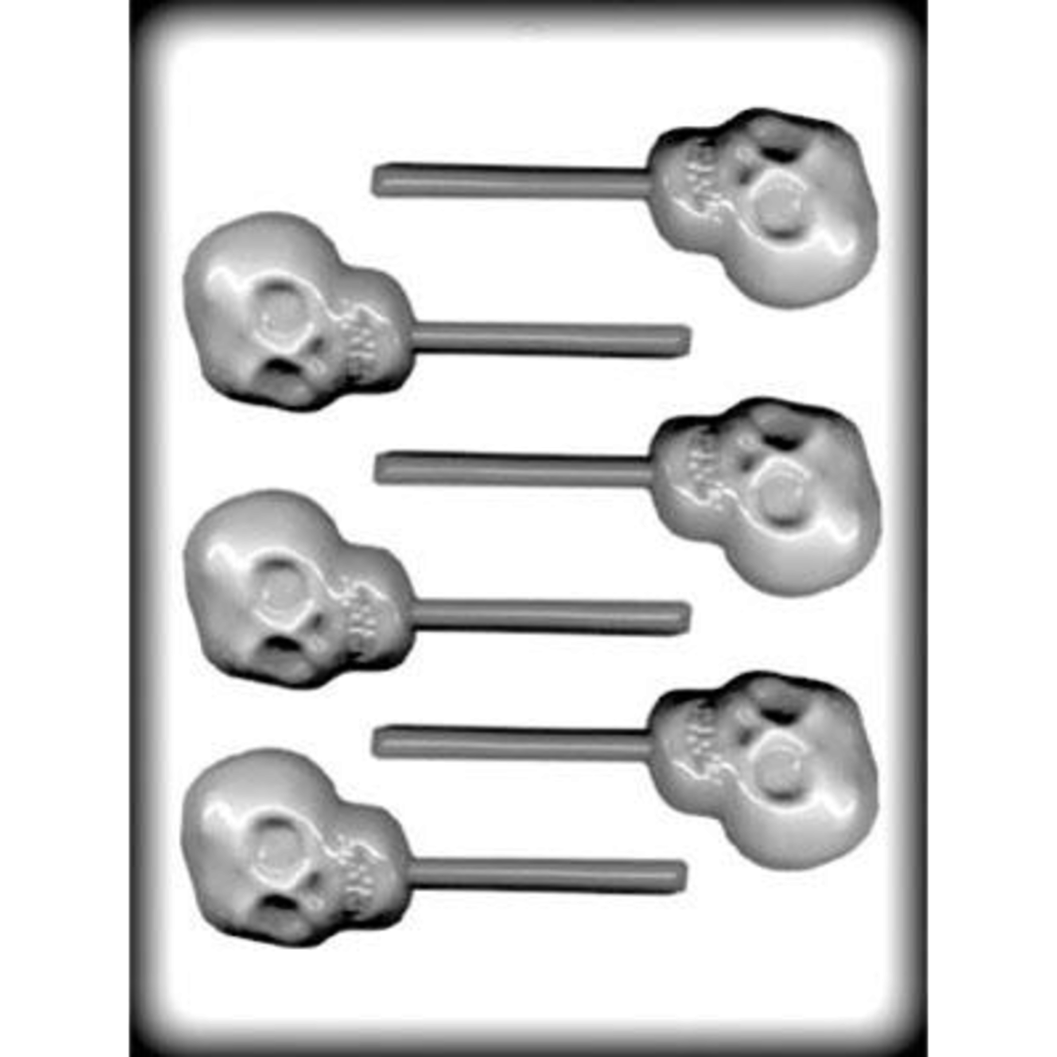 Hard Candy Skull Lollipop Mold & Sticks