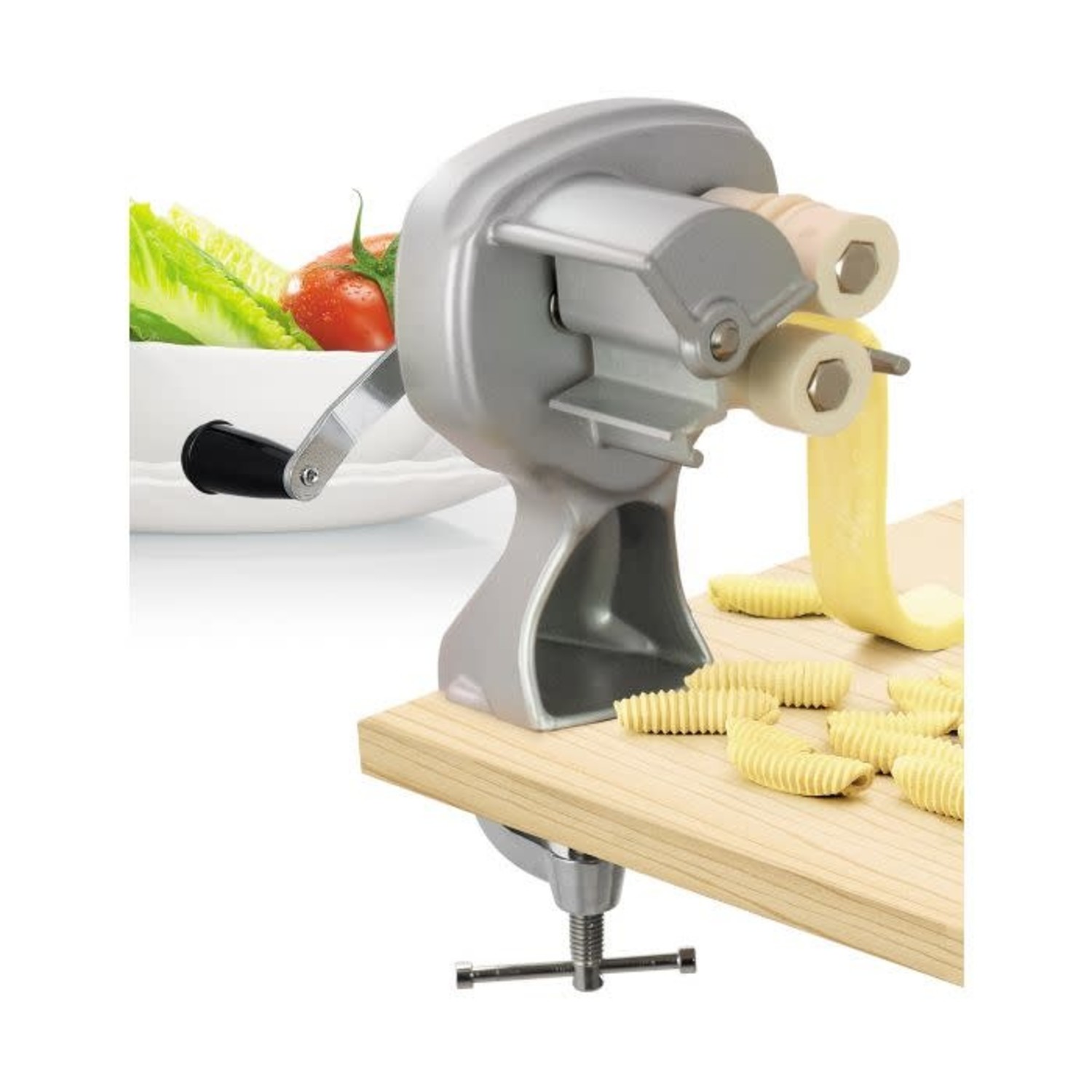 Cavatelli Maker Machine, Countertop Hand Cranking Macaroni Gnocchi Maker  Manual Noodle Press Machine For Italian Pasta, Kitchen Pasta Roller For  Spaghetti 