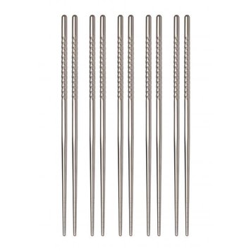 Stainless Steel Chopsticks, set of 5