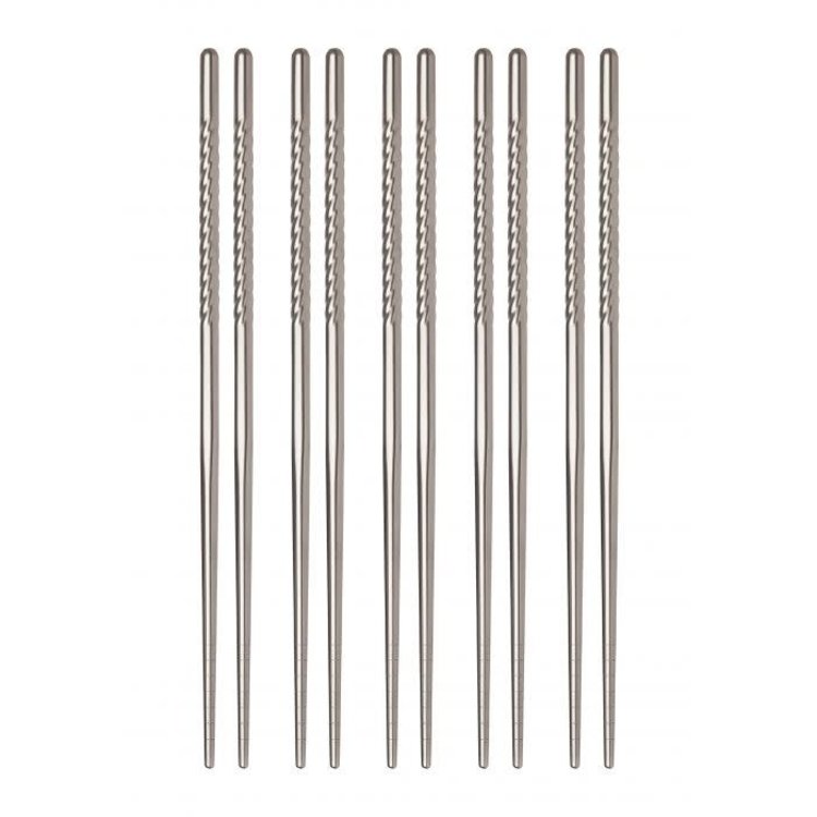 Stainless Steel Chopsticks, set of 5