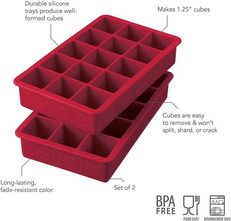 Tovolo Cayenne Ice Cube Trays, set of 2