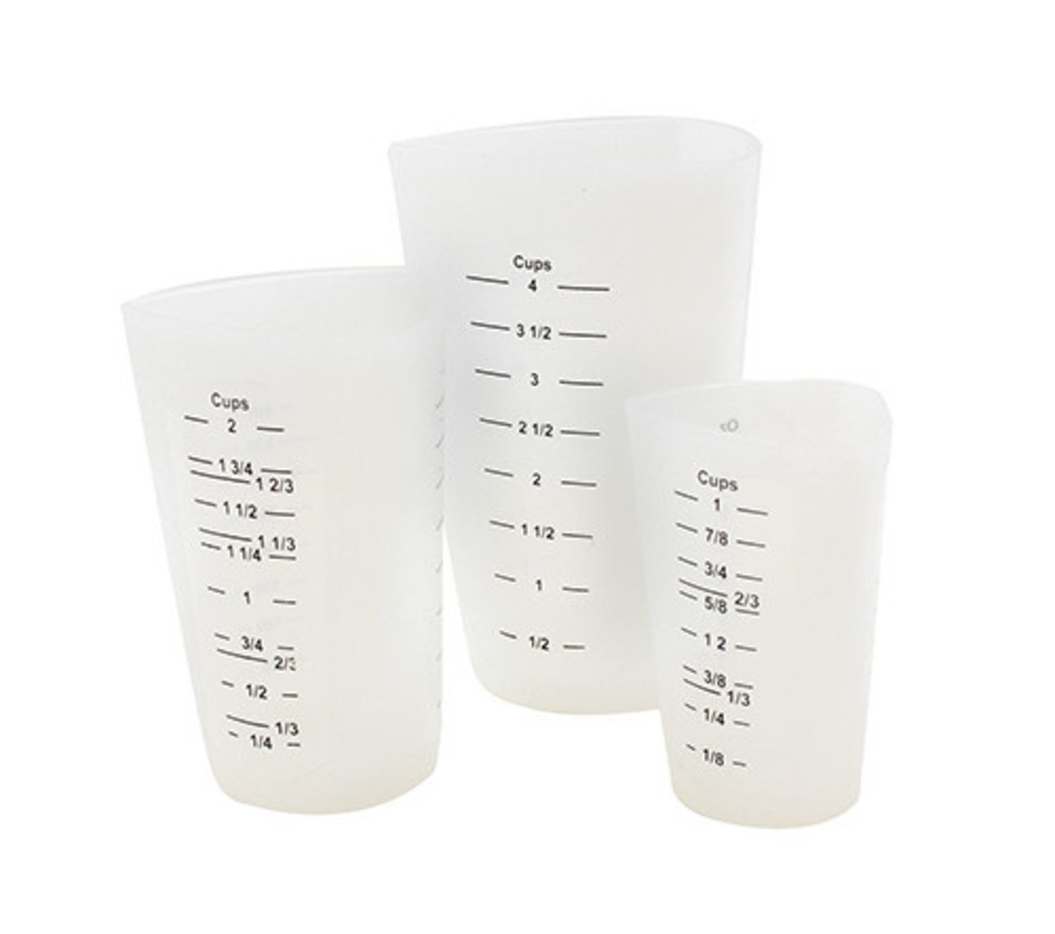1, 2, & 4 cup Silicone Measuring Cups