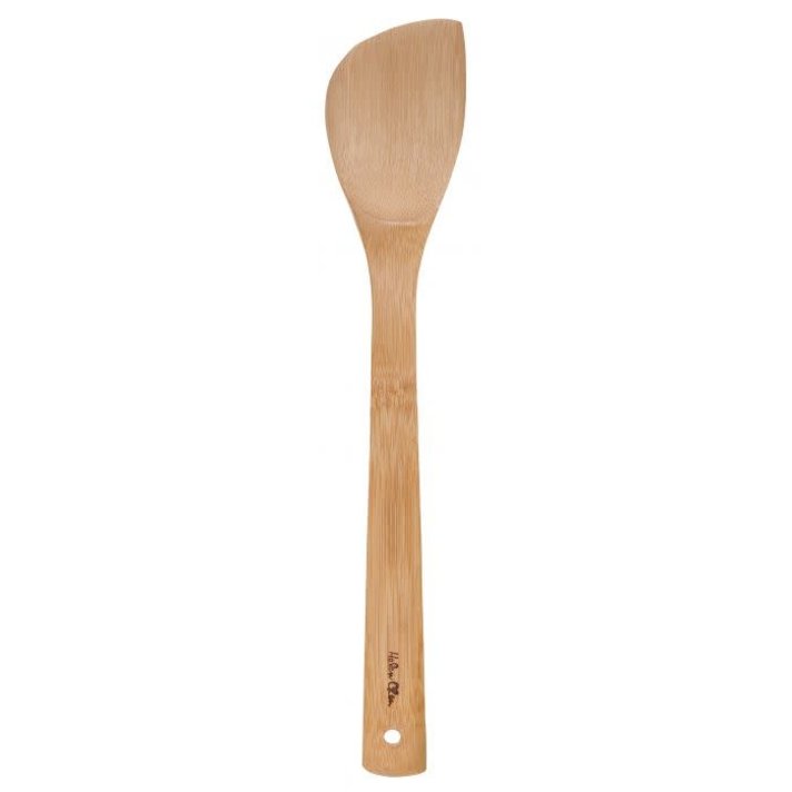 Pacific Merchants 12.5 Olivewood Wooden Large Curved Spatula / Turner