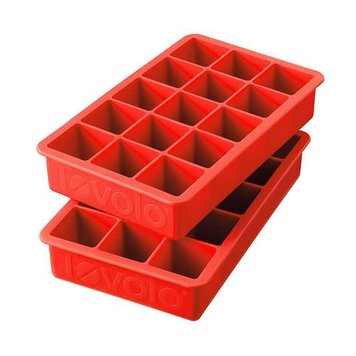 Tovolo King Cube Ice Tray (Charcoal) - Reusable & Large Silicone