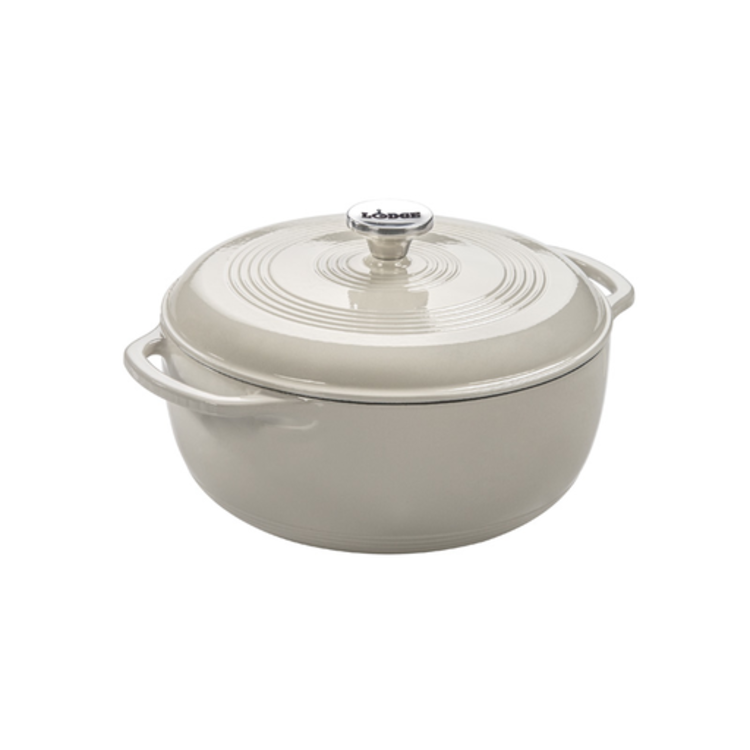 Lodge Lodge 6 quart Round Oyster White Dutch Oven
