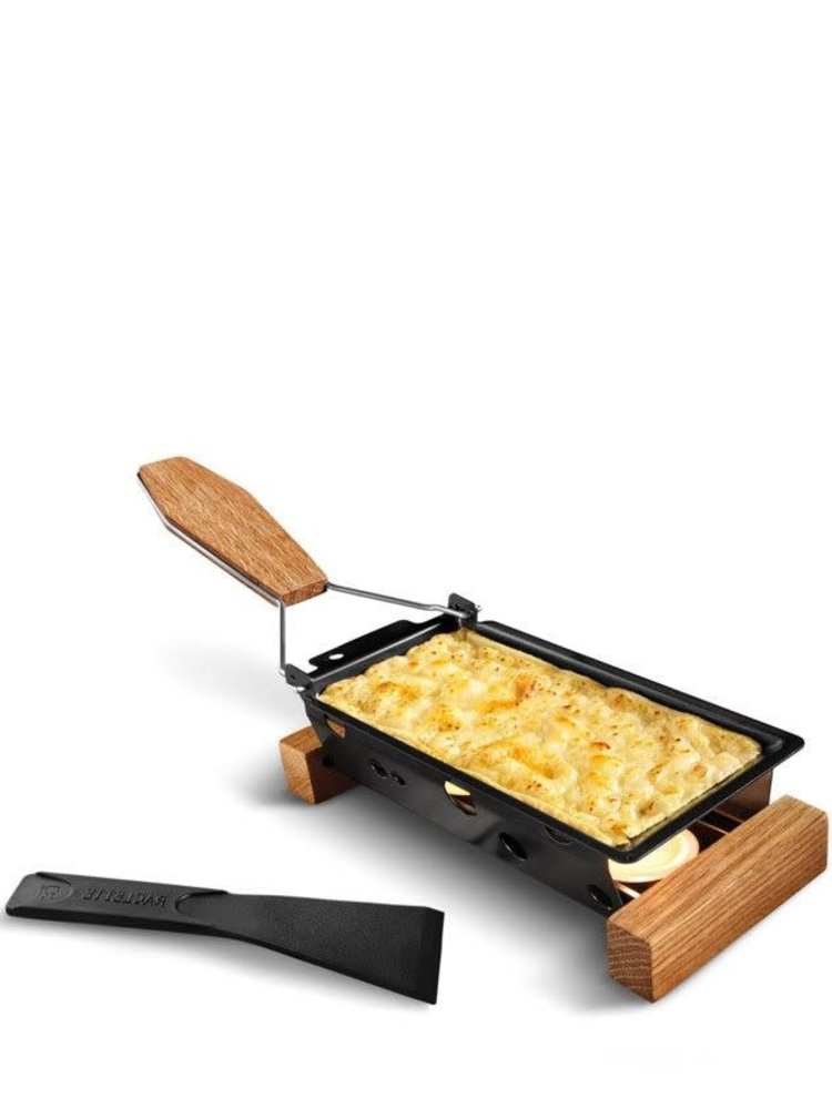Boska Single Candle-heated Raclette Warmer, oak handle